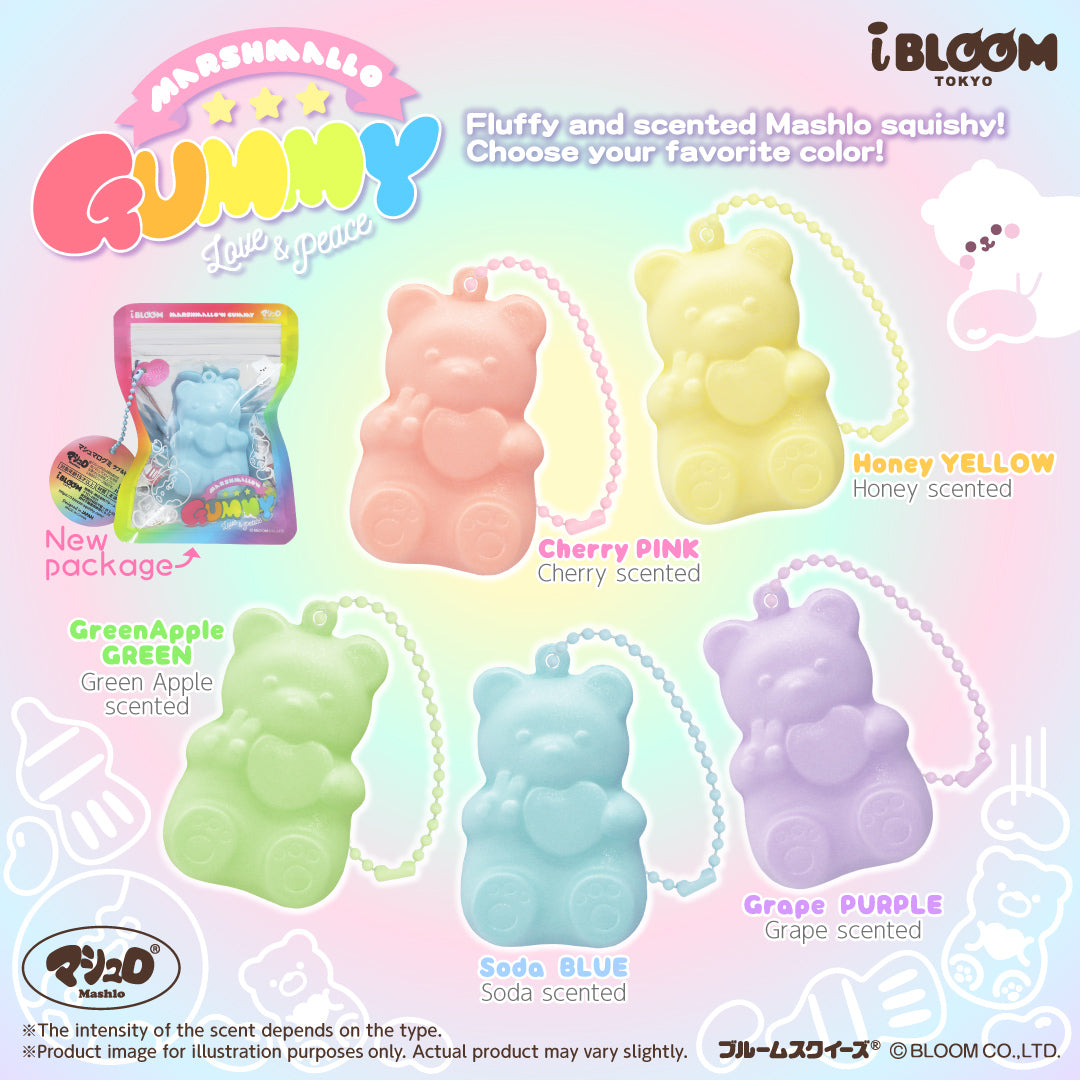 マシュマログミ〈ラブ＆ピース〉☆ジップバッグ入り – i-BLOOM SQUISHY