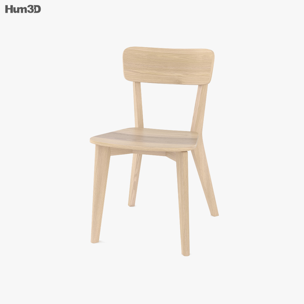 IKEA リサボ 木製チェア 先細り脚付き 3Dモデル - ダウンロード 椅子