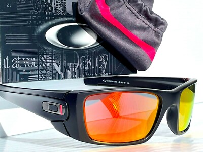 Oakley FUEL CELL Black Thin Red Line POLARIZED Galaxy Ruby Lens