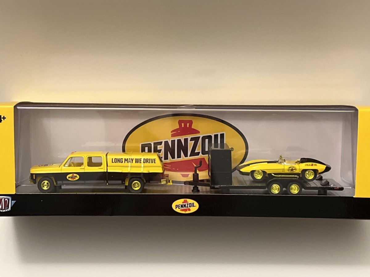M2 Machines Haulers Chase PENNZOIL 1973 GMC Sierra 3500 & 1959
