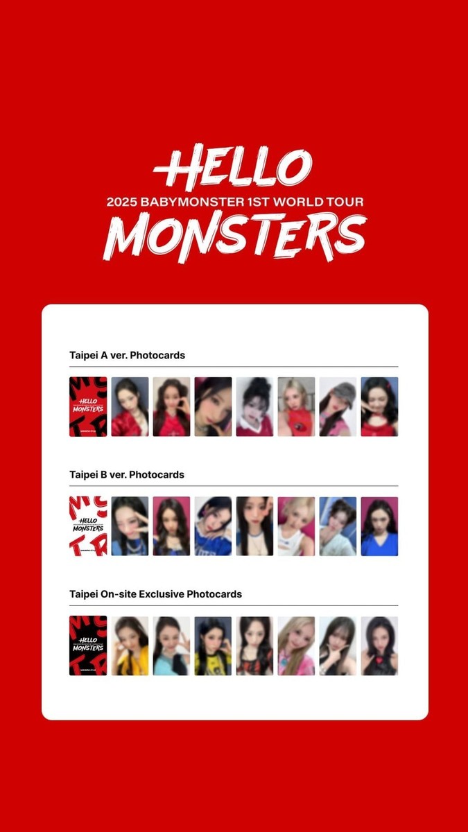 BABYMONSTER HELLO MONSTER PHOTOCARD WORLD TOUR IN TAIPEI