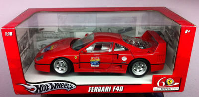 Hot Wheels 60th Anniversary Ferrari F40 Hard Top 2957 1:18 Red In