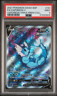 2021 Pokemon SWSH BSP FA/Vaporeon V - Vaporeon VMAX Collection