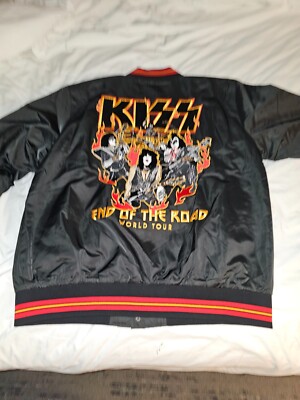 KISS Official End Of The Road Tour Bomber Jacket Size 2XL XXL MSG