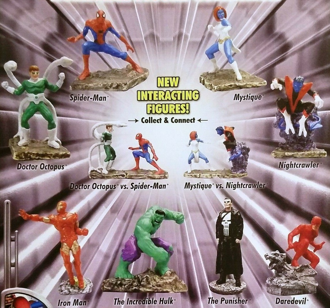 Marvel Buildable Figures Full Set of 8 Tomy Gacha Toy Vending 2