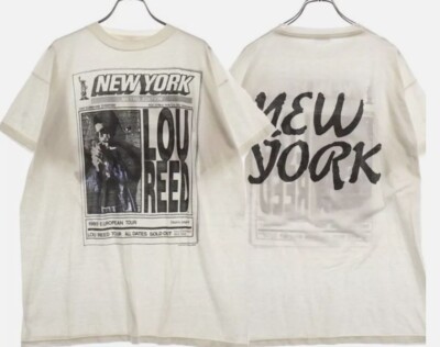 80s LOU REED NEW YORK 80s Lou Reed New York 2 side white T shirt