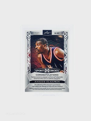 2024 Leaf Sports Heroes HAKEEM OLAJUWON Auto Autograph