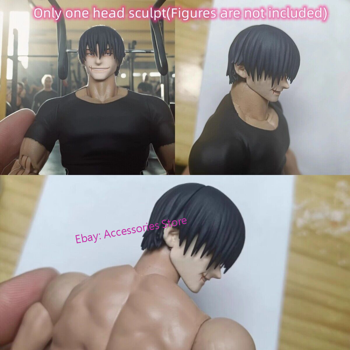 1/12 Jujutsu Kaisen Fushiguro Toji Head Carving For 6