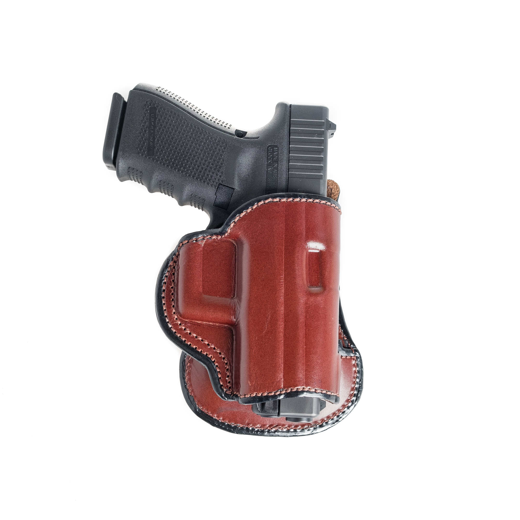 PADDLE LEATHER HOLSTER FOR SIG SAUER P220 COMPACT. OWB PADDLE