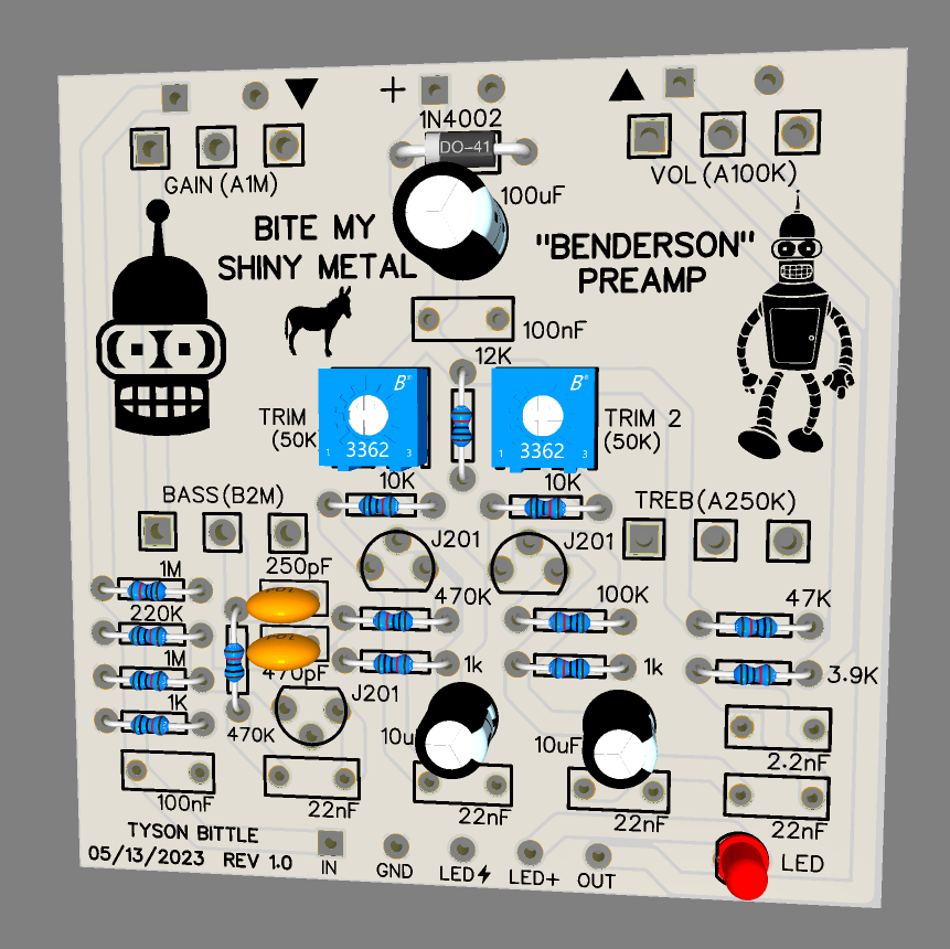 Benson Preamp PCB : r/diypedals