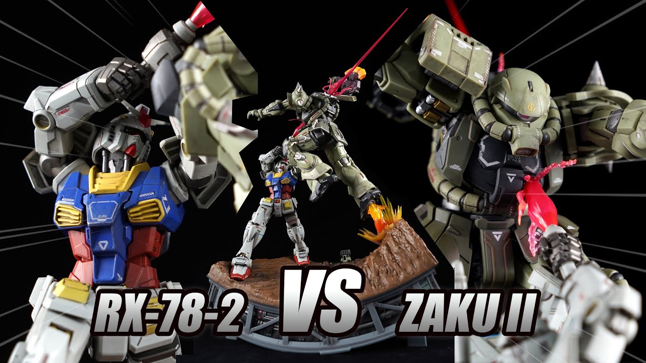 BN FIGURE DX RX-78-2 ガンダム VS MS-06F ザクIIのレビュー紹介