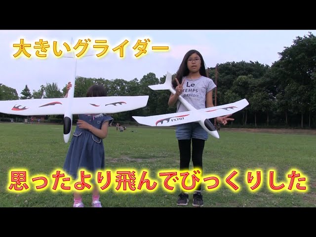 Goolsky 手投げグライダー 大きな飛行機を手で投げて飛ばした【ここん