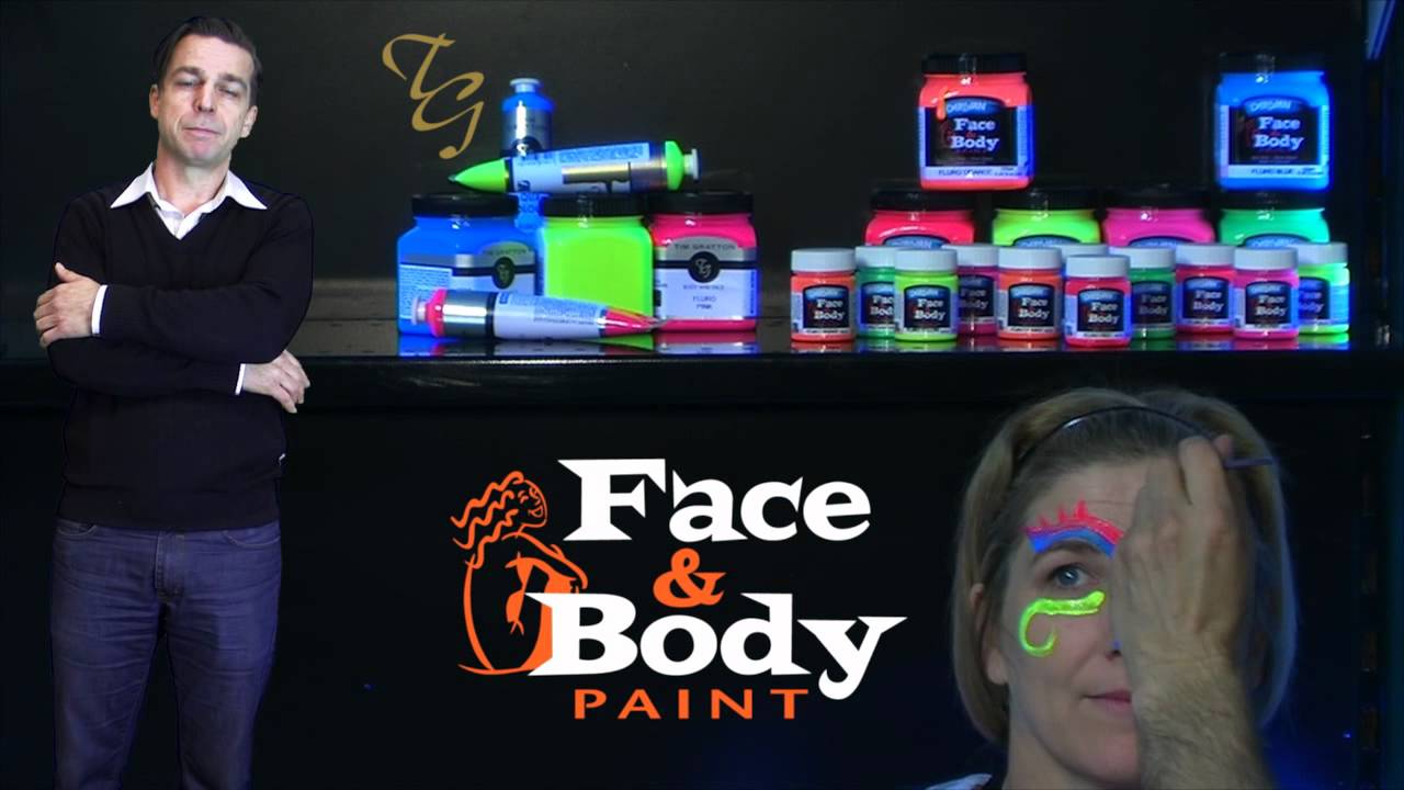 デリバン(DERIVAN) フェイス＆ボディペイント 蛍光ピンク 40ml×1個