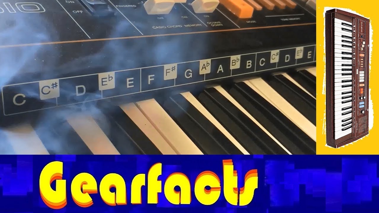 Casio Analog Synth catches fire during demo: Casiotone 403 - YouTube