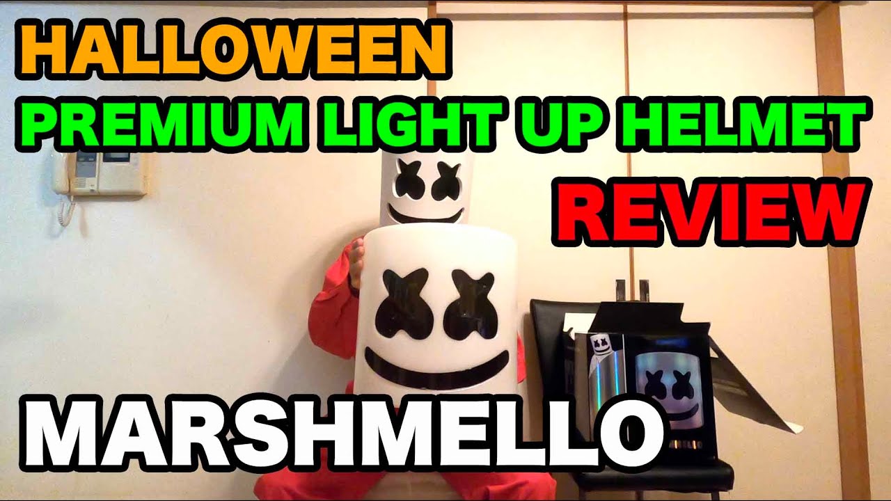 MARSHMELLO】PREMIUM LIGHT UP HELMET REVIEW HALLOWEEN MASK - YouTube