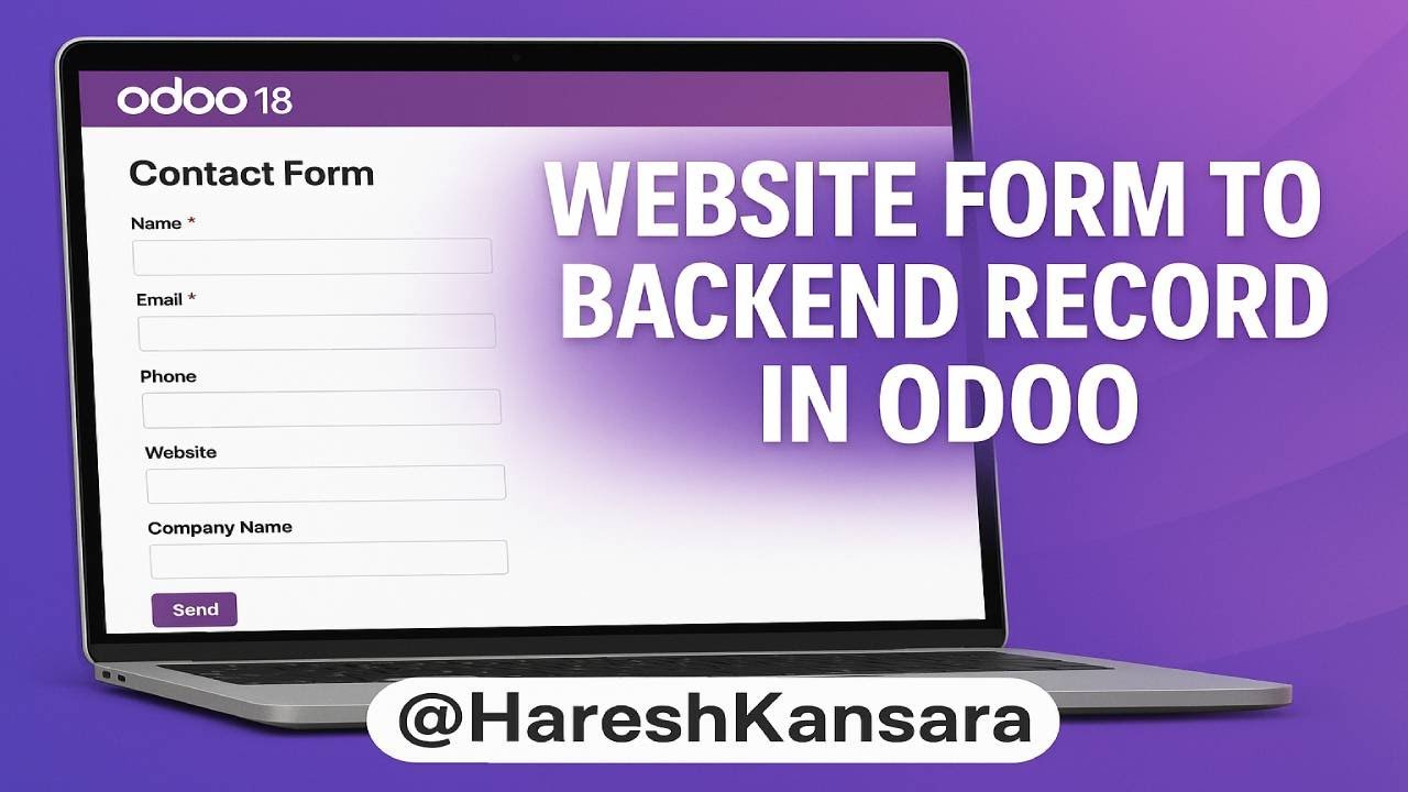 Create Website Form to Save Backend Records in Odoo 18 | Example
