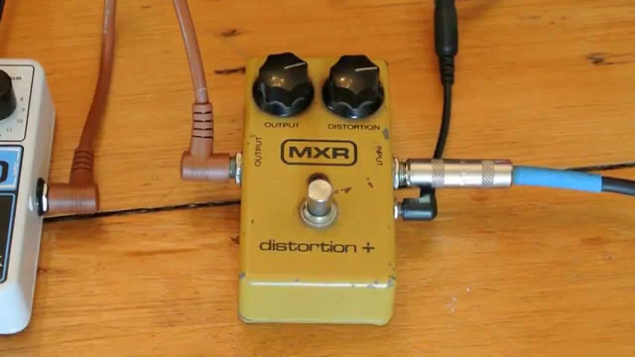 Vintage 1981 Block Logo MXR Distortion + Electric Guitar