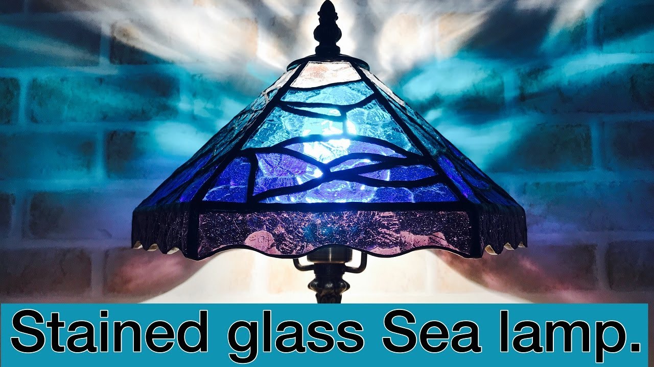ステンドグラス】海のランプ・メイキング。【Stained glass】 sea lamp