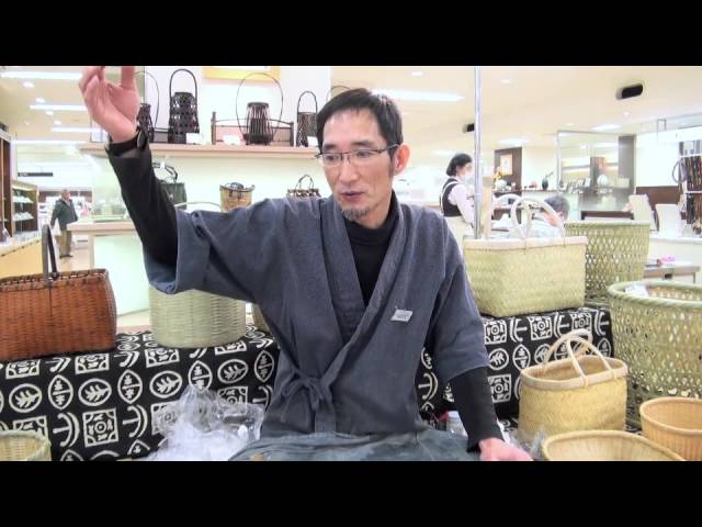 遠鉄百貨店 本館7階クリエイティブ工房 熊本竹細工/桑原竹細工店 - YouTube