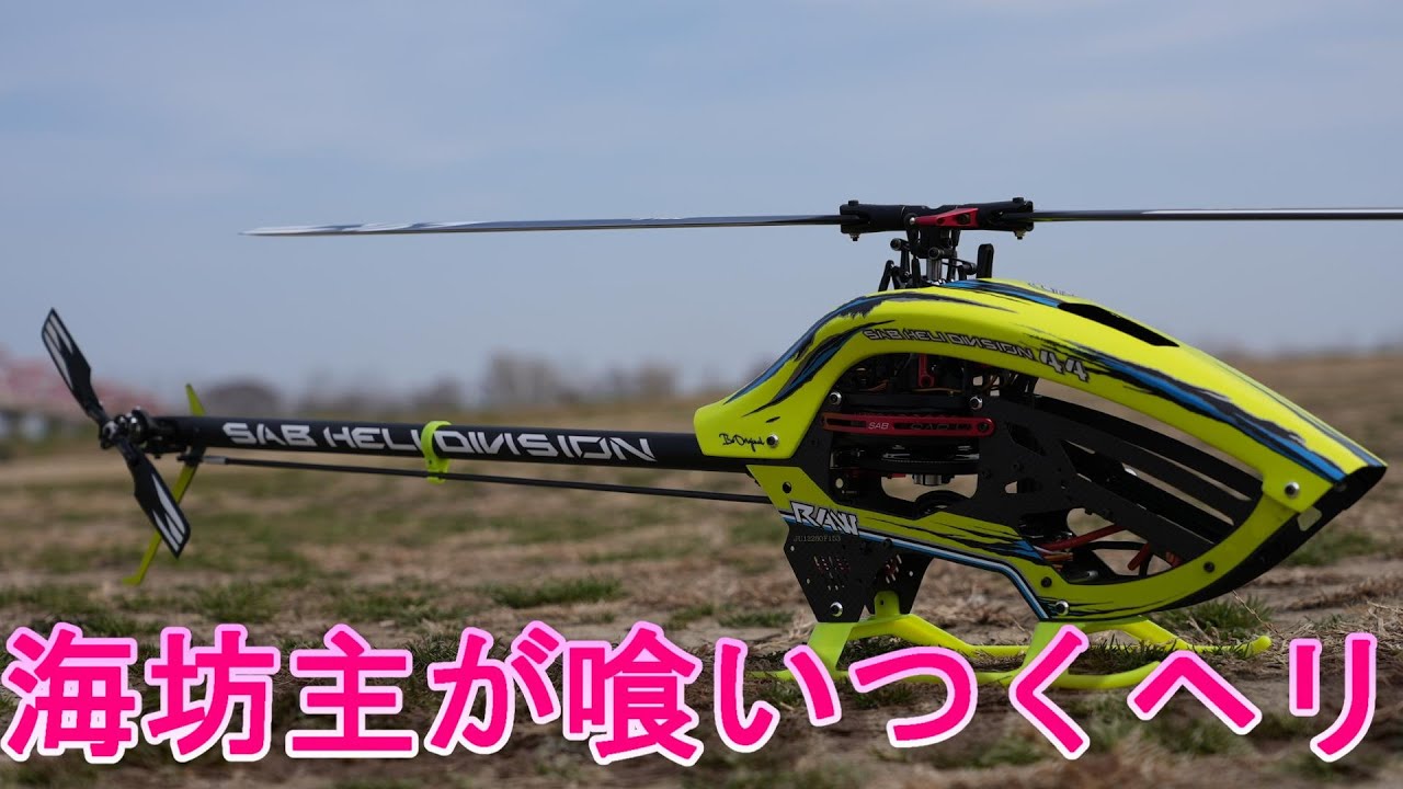 ラジコンヘリ 海坊主さんが喰いついてきたカッコいいヘリ SAB GOBLIN