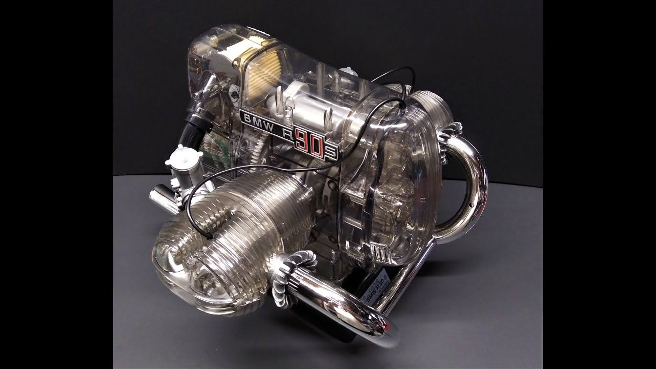 BMW R90S Motorcycle 1/2 Scale Working Visible Engine Model Kit