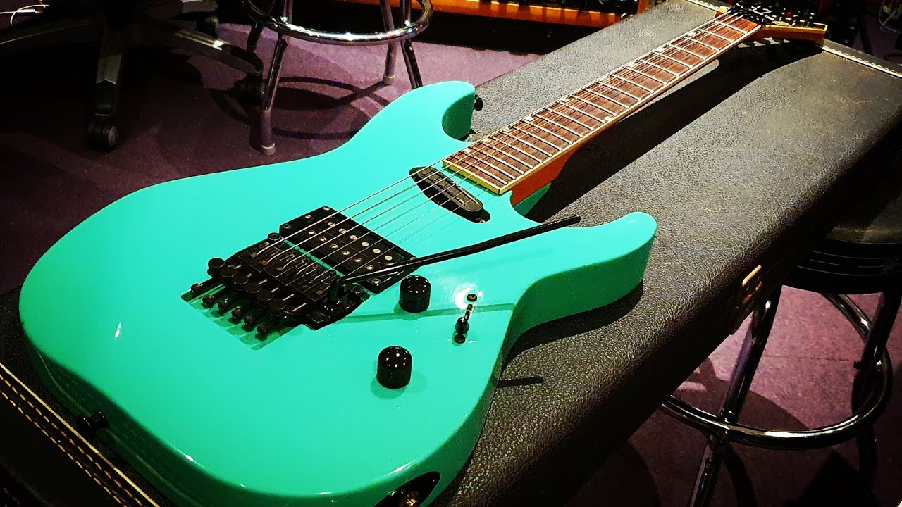 1989 ESP The Mirage Delux Seafoam Green Guitar Sinclair Tremolo
