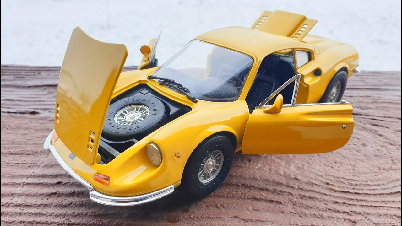 Ferrari Dino 246GT Yellow Anson 1/18 - YouTube