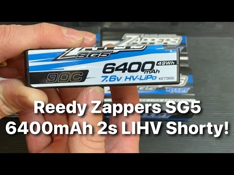Reedy Zappers SG5 2s 6400mah LIHV Shorty Packs! - YouTube