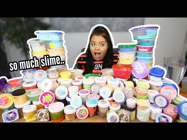 Giant Slime Smoothie! huge fan slimes review - YouTube