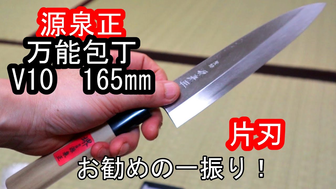 源泉正 ご家庭でおすすめの片刃和包丁紹介 v10 165㎜ さびに強い