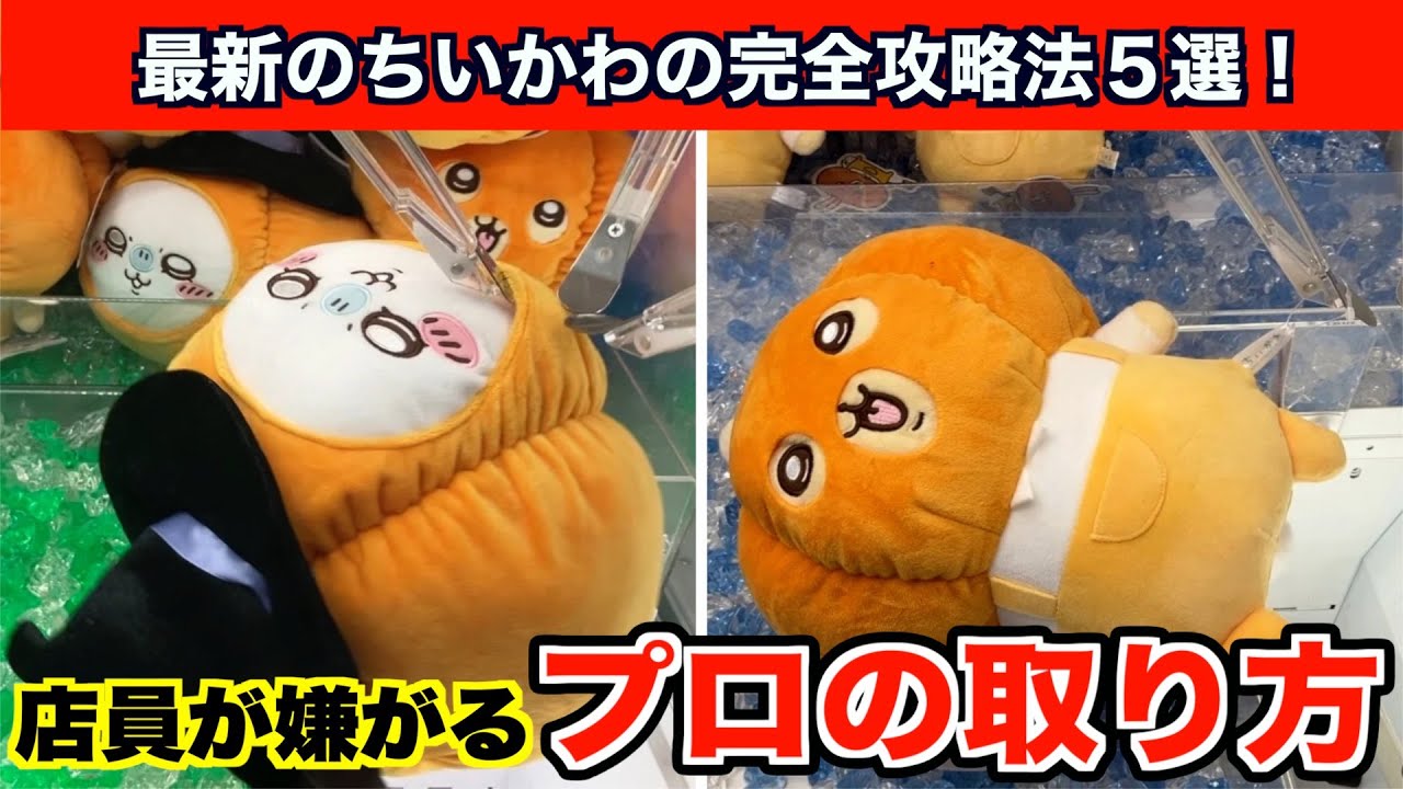 クレーンゲーム】ちいかわ うさぎ・モモンガ カボチャBIGぬいぐるみの