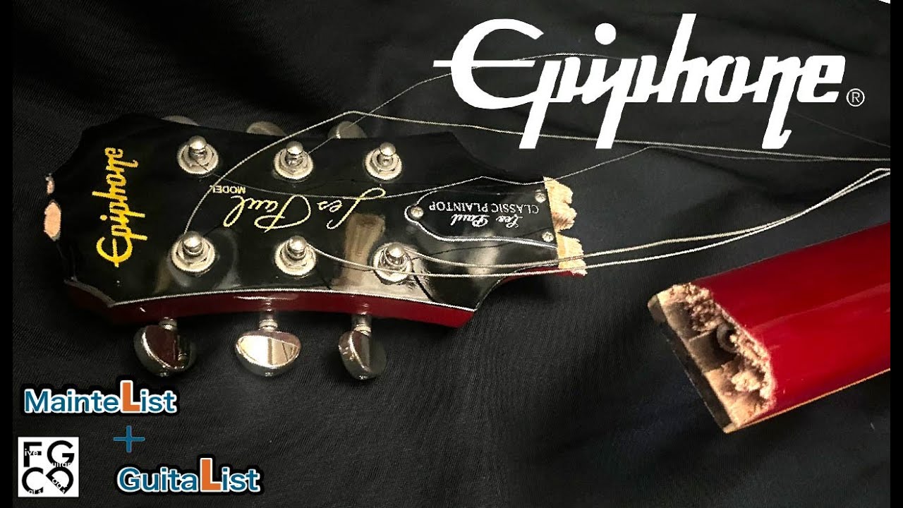 Epiphone / 真っ二つにネックが折れたLes Paulを高品質のメイプル材で