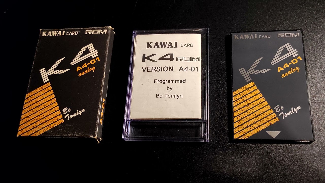 KAWAI CARD K4 ROM A4-01 Analog Programmed by Bo Tomlyn (1990