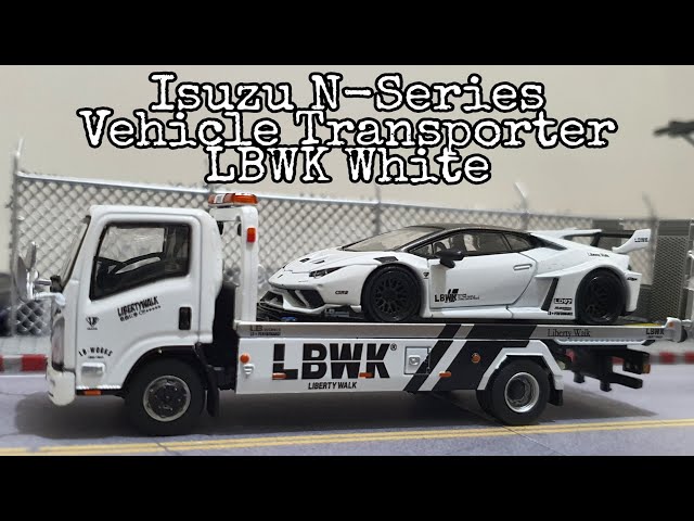 MINI GT Isuzu N-Series Vehicle Transporter LBWK White / No. 356