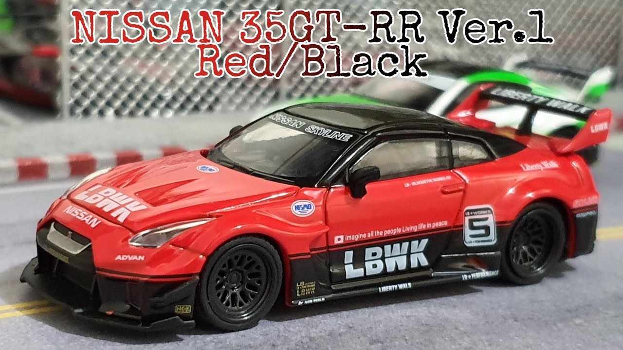 MINI GT LB-Silhouette WORKS GT NISSAN 35GT-RR Ver.1 Red/Black
