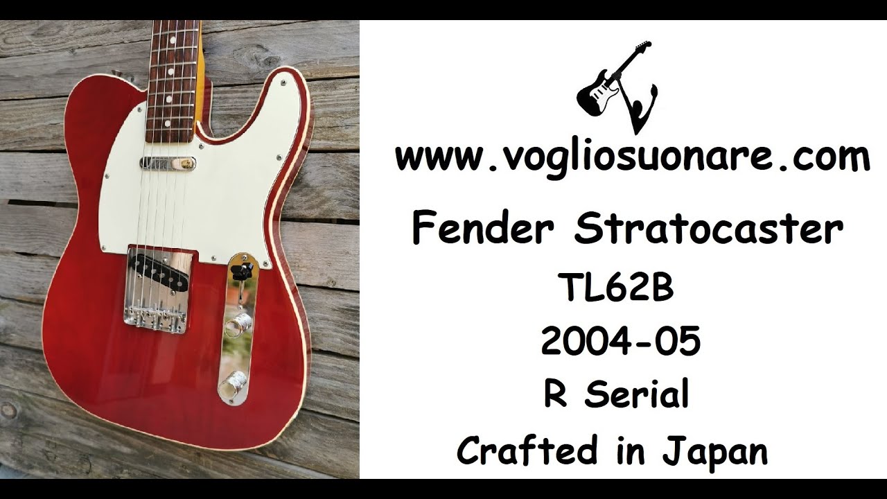Fender Telecaster TL62B Translucent Red R Serial 2004 Crafted in