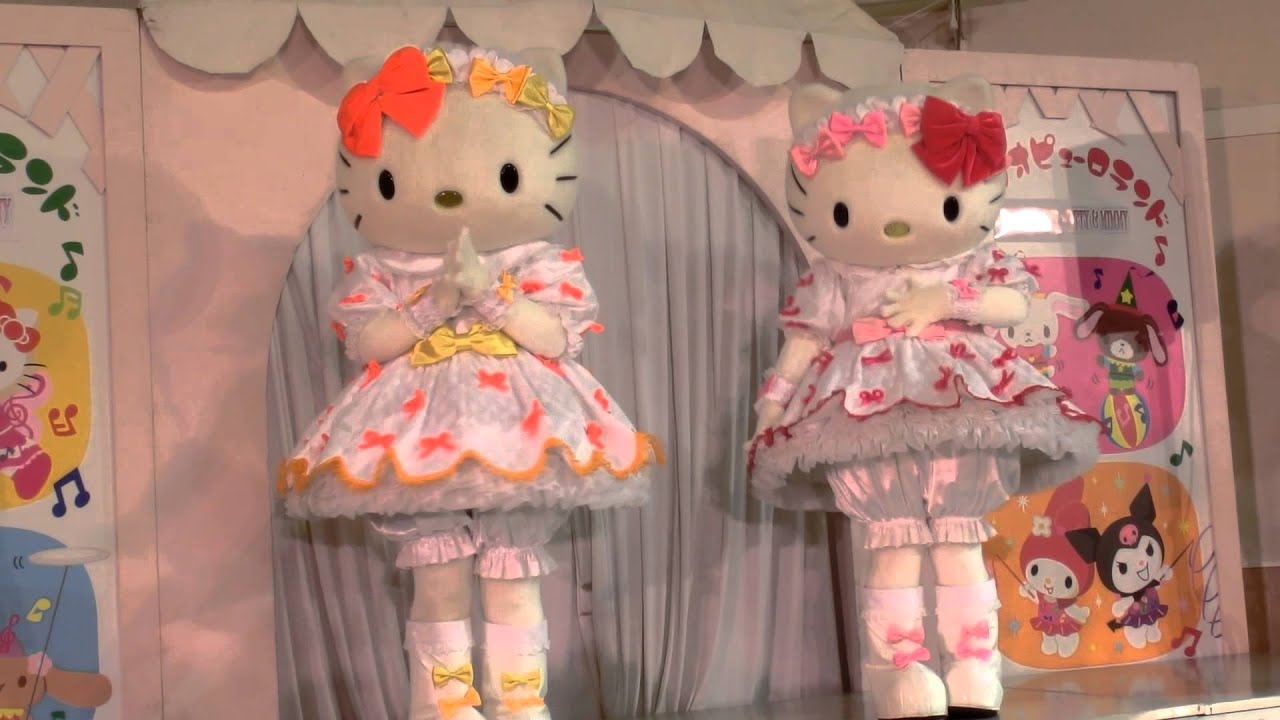 Birthday meeting with﻿ Hello Kitty and Mimmy キティとミミィのお