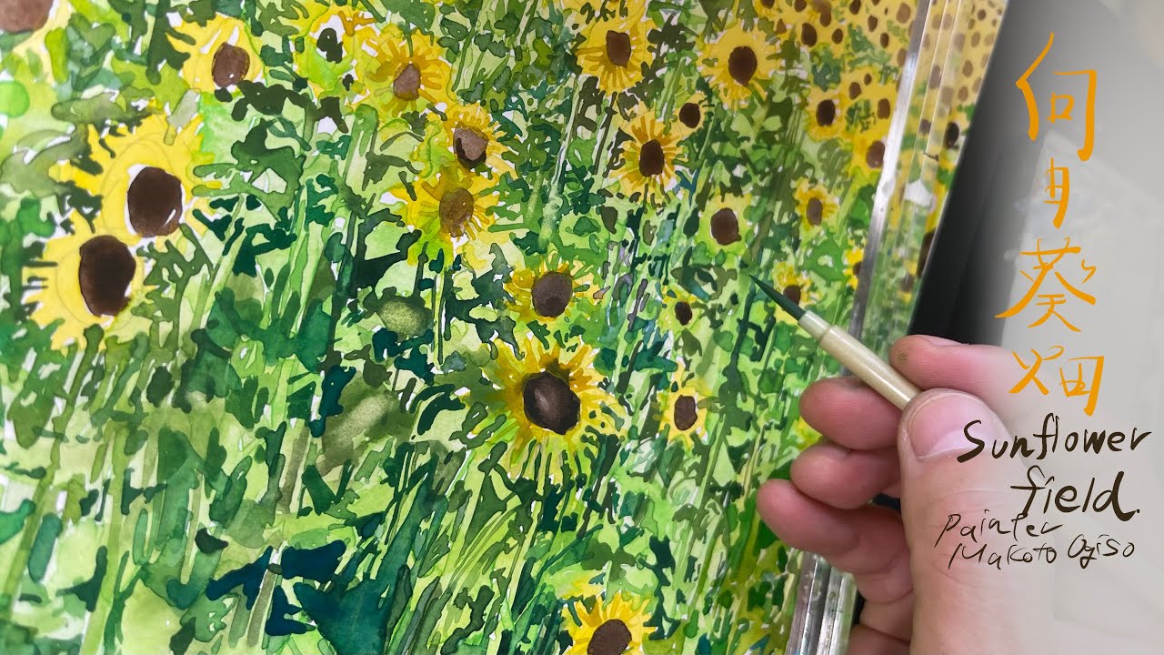 これで描ける！】🌻向日葵畑！[I can draw with this! ] 🌻 Sunflower