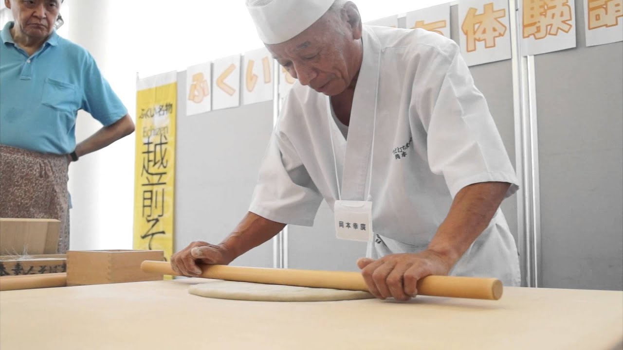 Demonstration performance of soba making - Yukihiro Okamoto, the