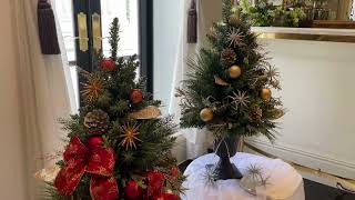 クラシックポットクリスマスツリー 75cm［ストエキオリジナル］ レッド