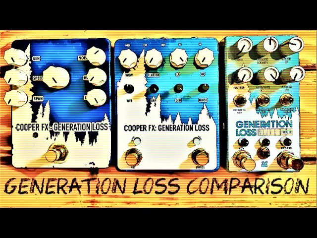 Generation Loss Comparison - CooperFX Version 1, Version 2, Chase