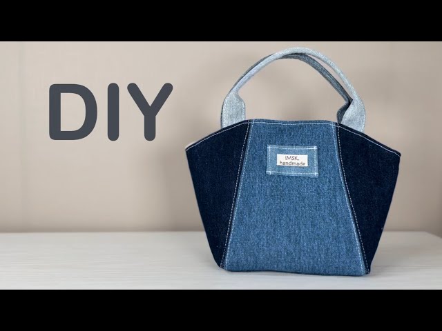 トートバッグの作り方】切り替えデザインがおしゃれ❣️お出かけしたく