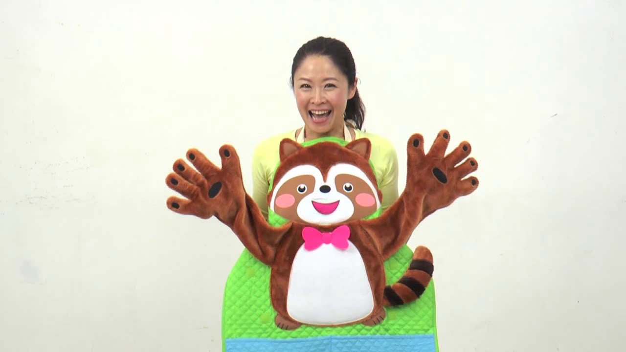 健康エプロン『きれいだいすき！ あらいぐま くうちゃん』実演動画