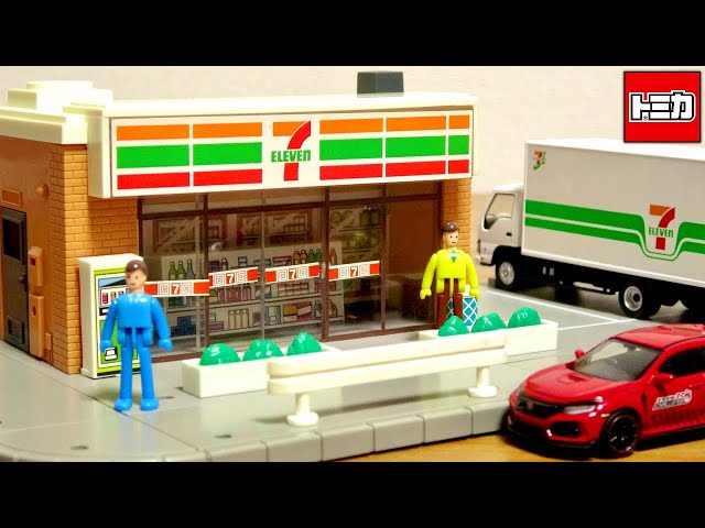 I love the atmosphere of the old Tomica Town ☆ Seven-Eleven was