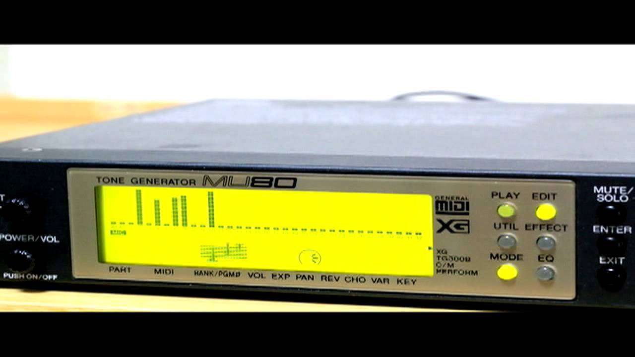 YAMAHA MU80 Tone Generator Demo - YouTube