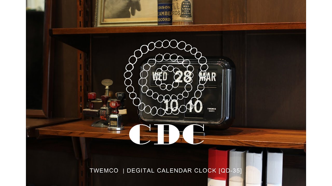 TWEMCO トゥエンコ｜デジタルカレンダークロック QD-35 グレー 通販