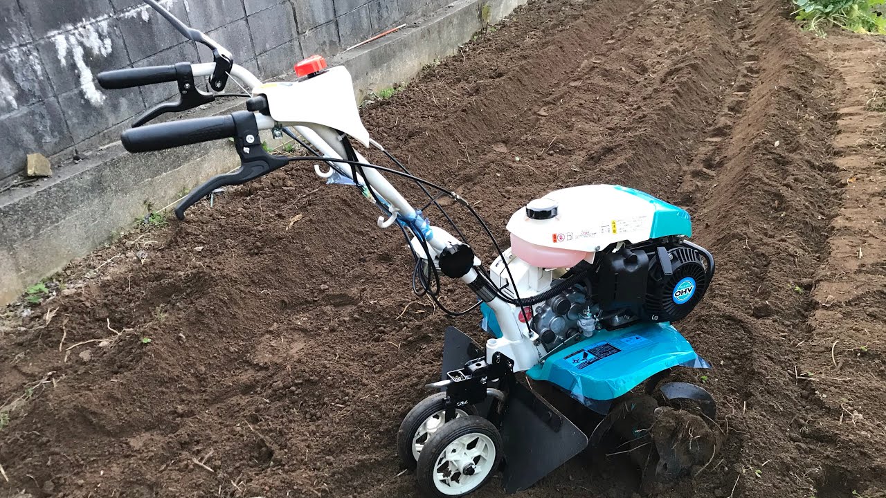 クボタ管理機(耕運機).ミディTMS30納車、耕運.畝立て作業 - YouTube