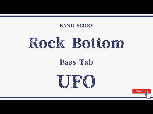 UFO】Band Score「Rock Bottom」Bass Score！ - YouTube