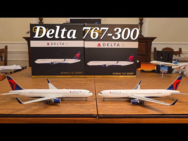 Gemini Jets 1/200 Delta 767-300ER DOUBLE Unboxing + Comparison 4K
