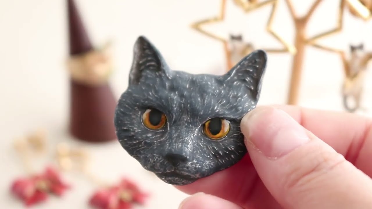 パルナートポック クララ 黒猫 ブローチ フィーアエフ 猫 アクセサリー